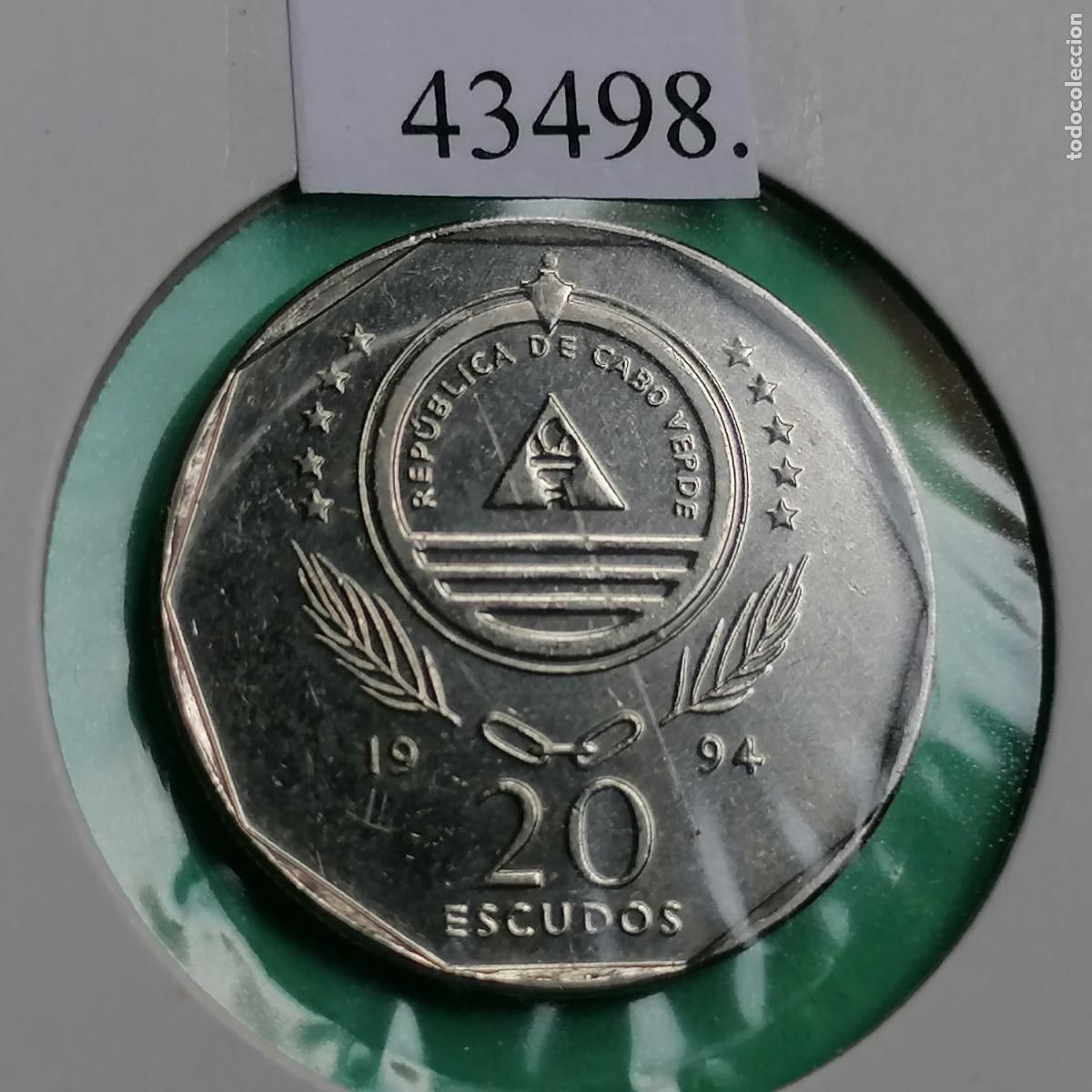 Monedas antiguas de &Aacute;frica: Cabo Verde 20 escudos 1994 - Foto 2