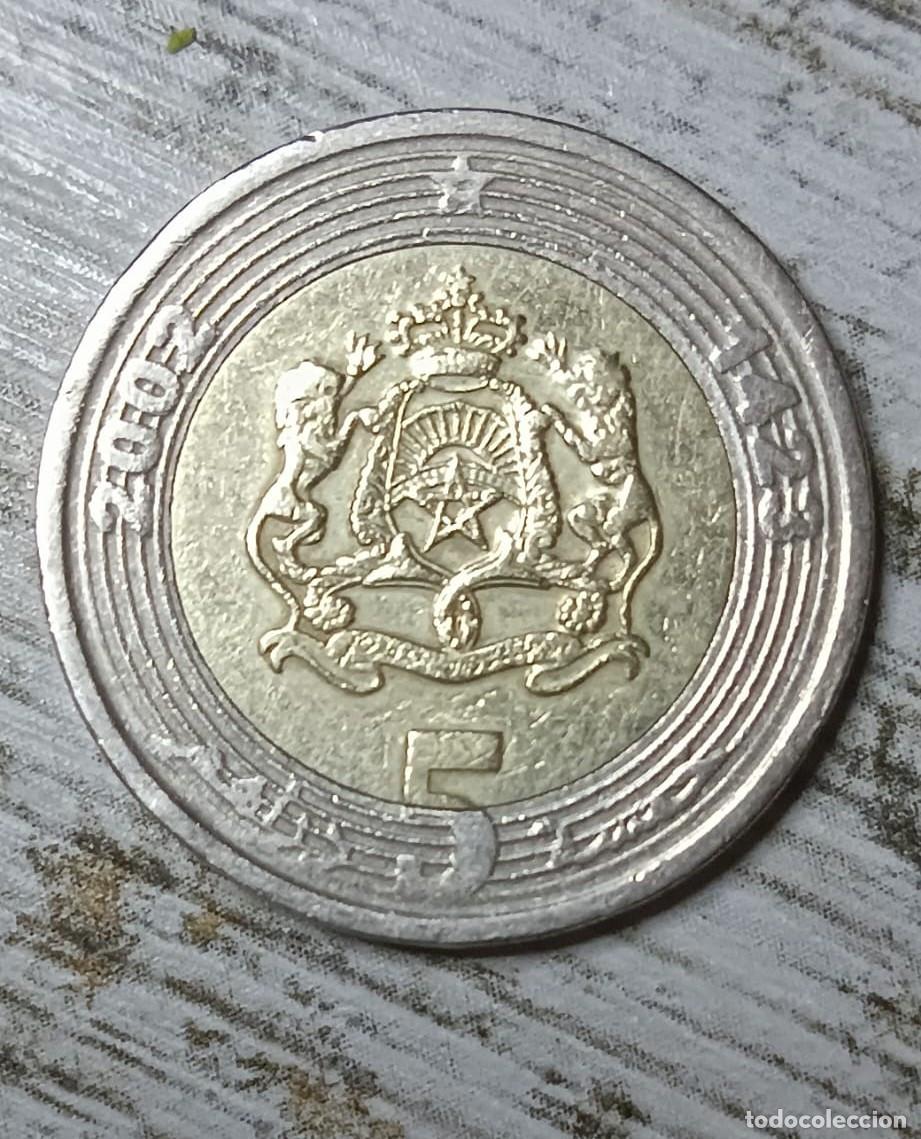 Monedas antiguas de &Aacute;frica: Marruecos 5 Dirham 2002 (767) - Foto 2