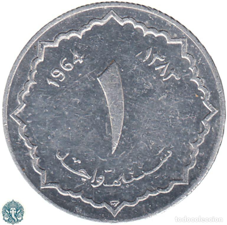 Monedas antiguas de &Aacute;frica: ARGELIA 1 C&eacute;ntimo 1964 ۱٣٨٣ KM#94 - Foto 2