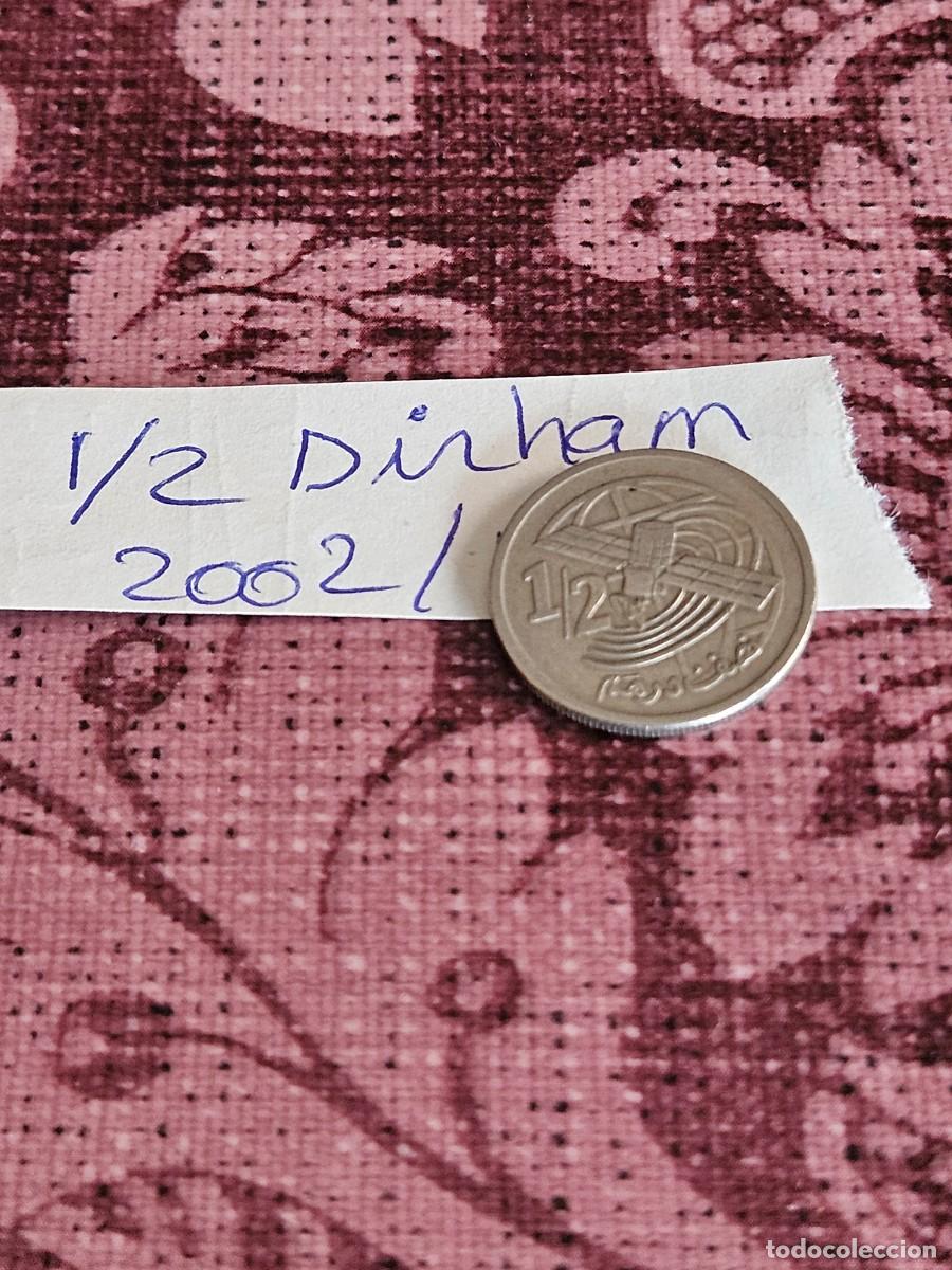 Monedas antiguas de &Aacute;frica: Moneda De 1/2 Dirham De Marruecos 2002/ 1423. - Foto 1