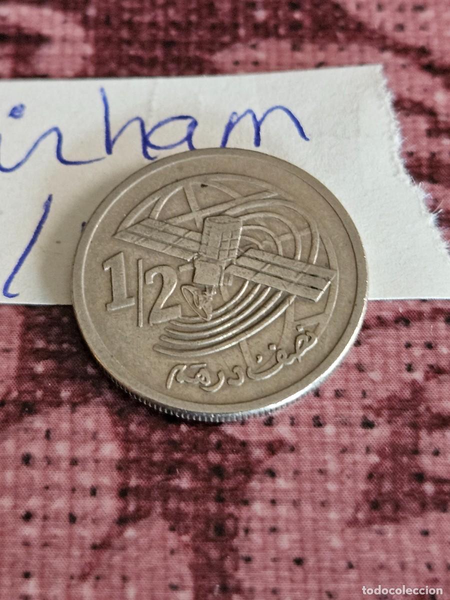 Monedas antiguas de &Aacute;frica: Moneda De 1/2 Dirham De Marruecos 2002/ 1423. - Foto 2