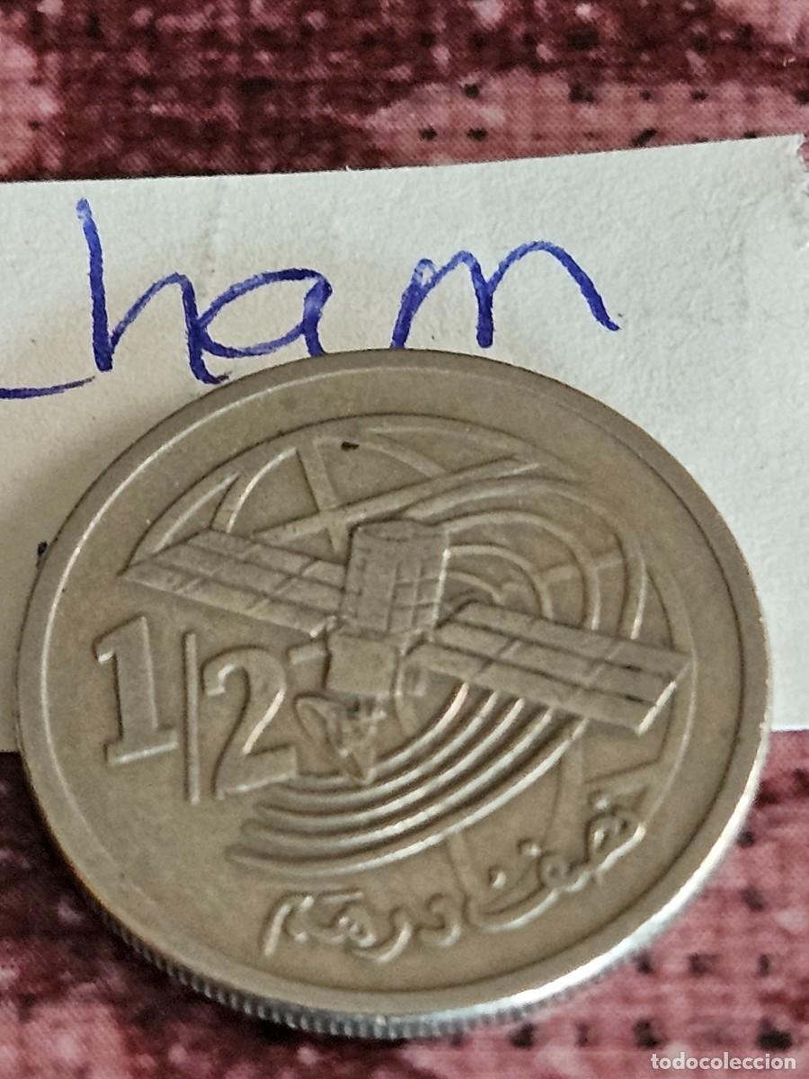 Monedas antiguas de &Aacute;frica: Moneda De 1/2 Dirham De Marruecos 2002/ 1423. - Foto 3