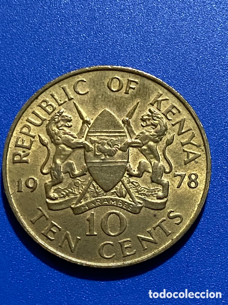 Monedas antiguas de &Aacute;frica: Kenia 10 cent 1978 moneda - Foto 2