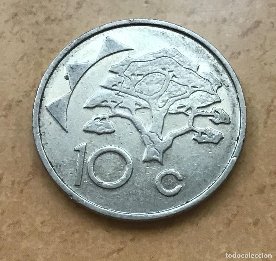 Monedas antiguas de &Aacute;frica: 10 centavos de Namibia. A&ntilde;o 2002 - Foto 1