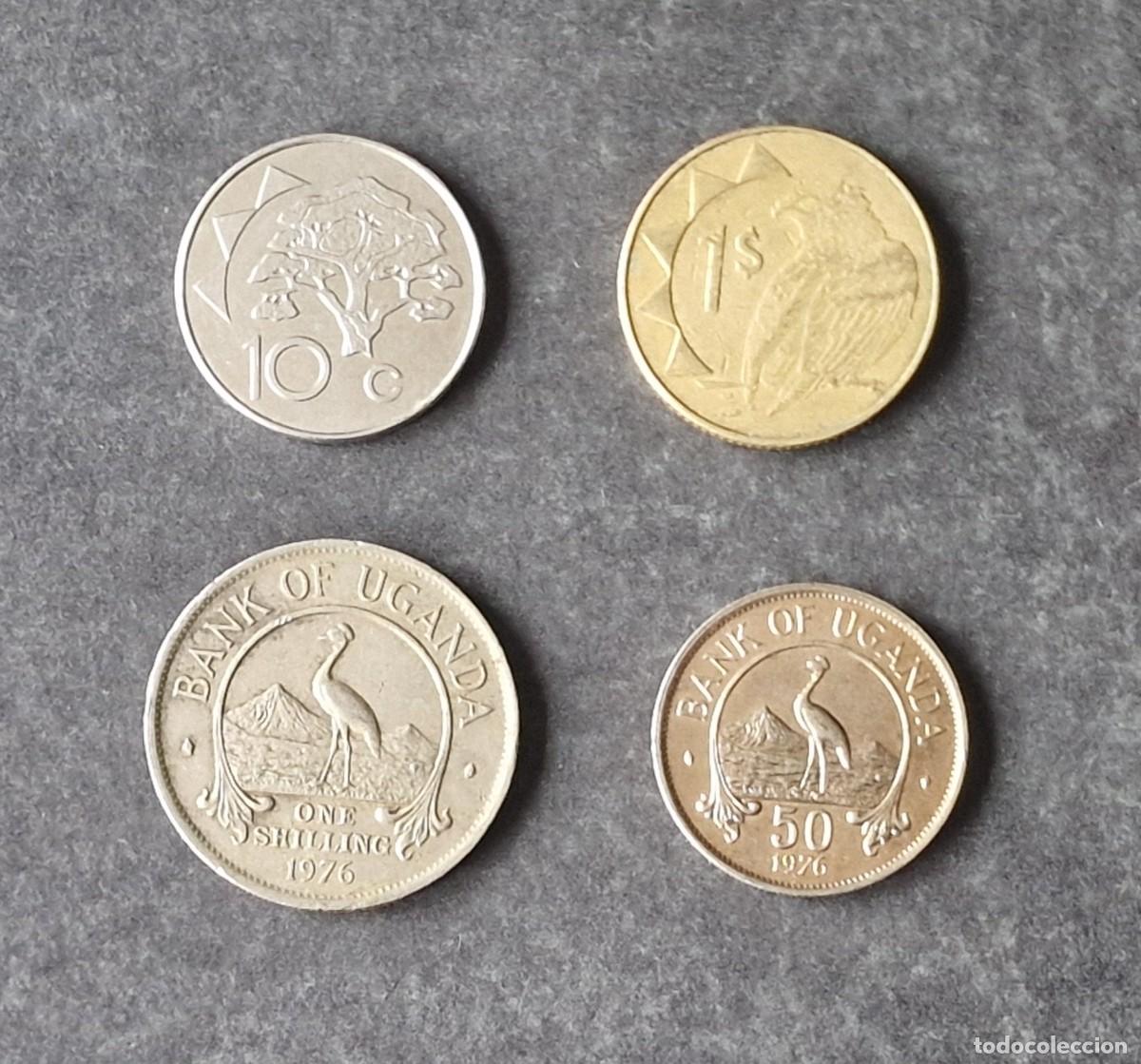 Monedas antiguas de &Aacute;frica: 4 MONEDAS DE NAMIBIA-UGANDA DE DIFERENTE MODELO (1) - Foto 1