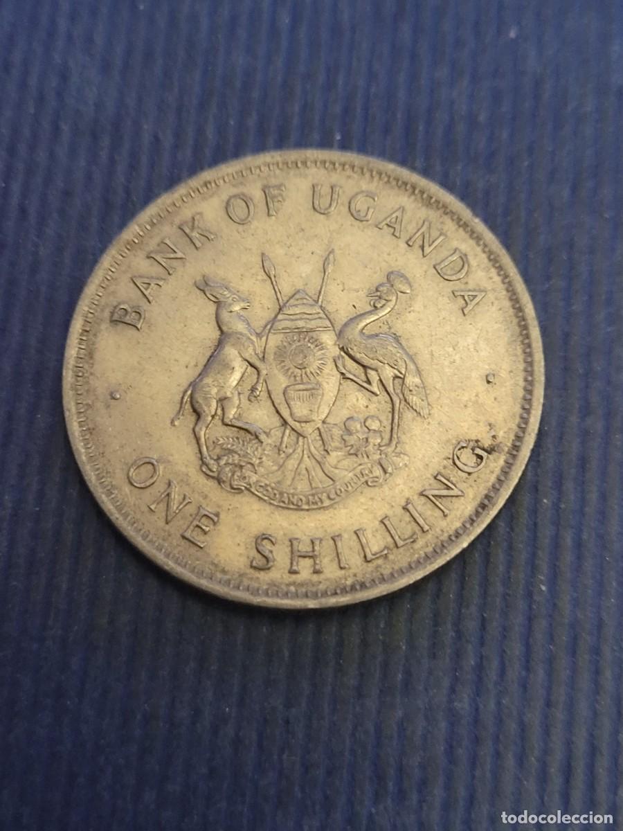 Monedas antiguas de &Aacute;frica: Moneda 1 chel&iacute;n 1976 Uganda - Foto 1