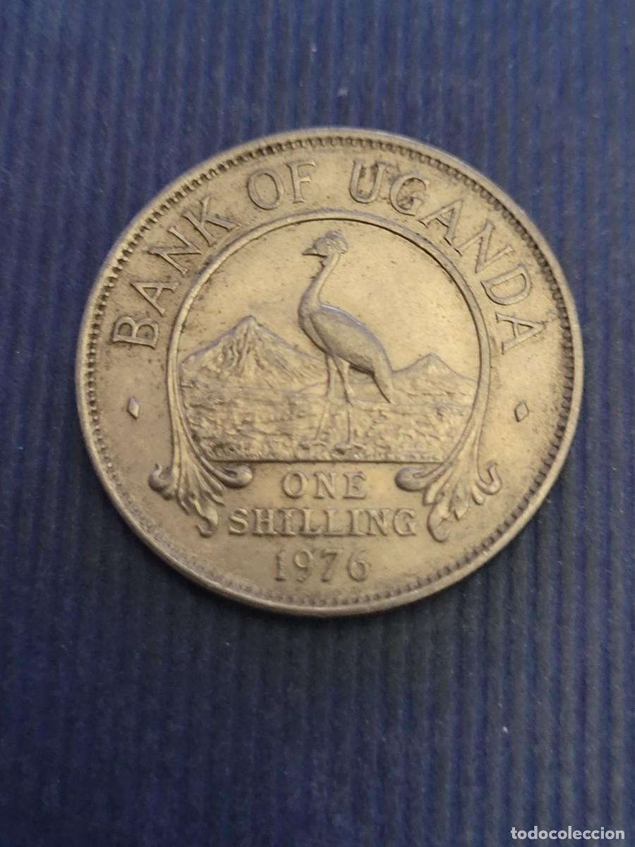 Monedas antiguas de &Aacute;frica: Moneda 1 chel&iacute;n 1976 Uganda - Foto 2