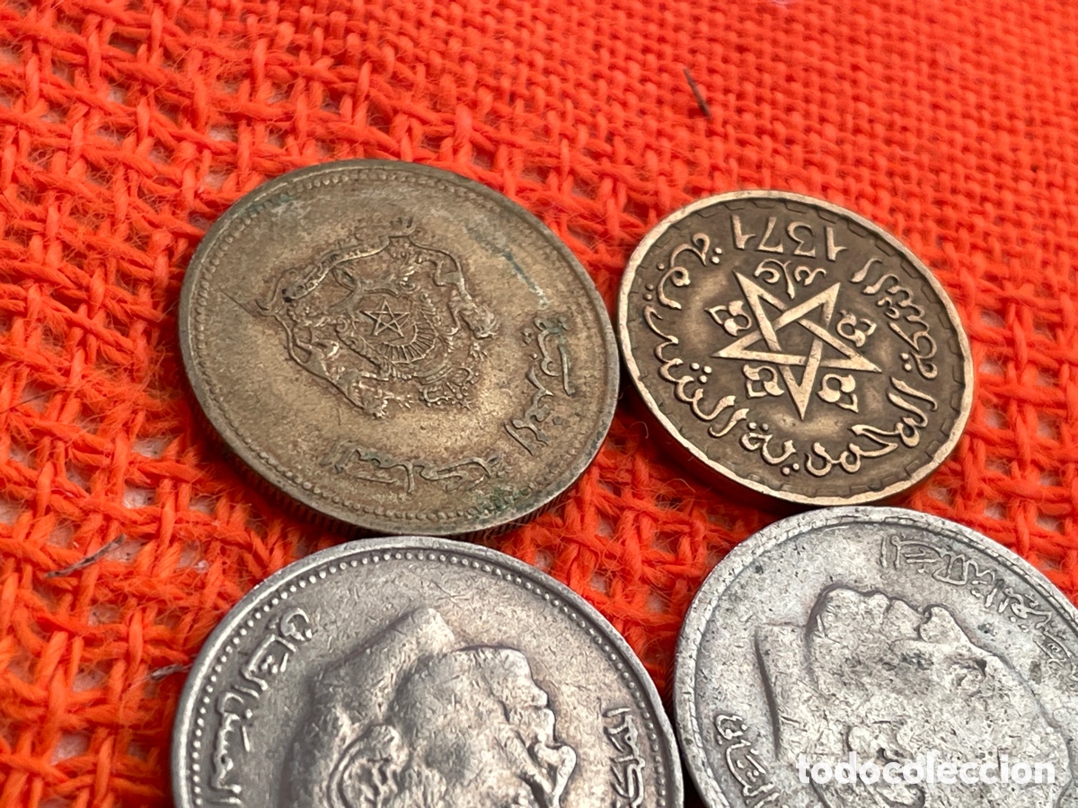 Monedas antiguas de &Aacute;frica: 6x Morocco Coins Pre 1988 - Foto 6