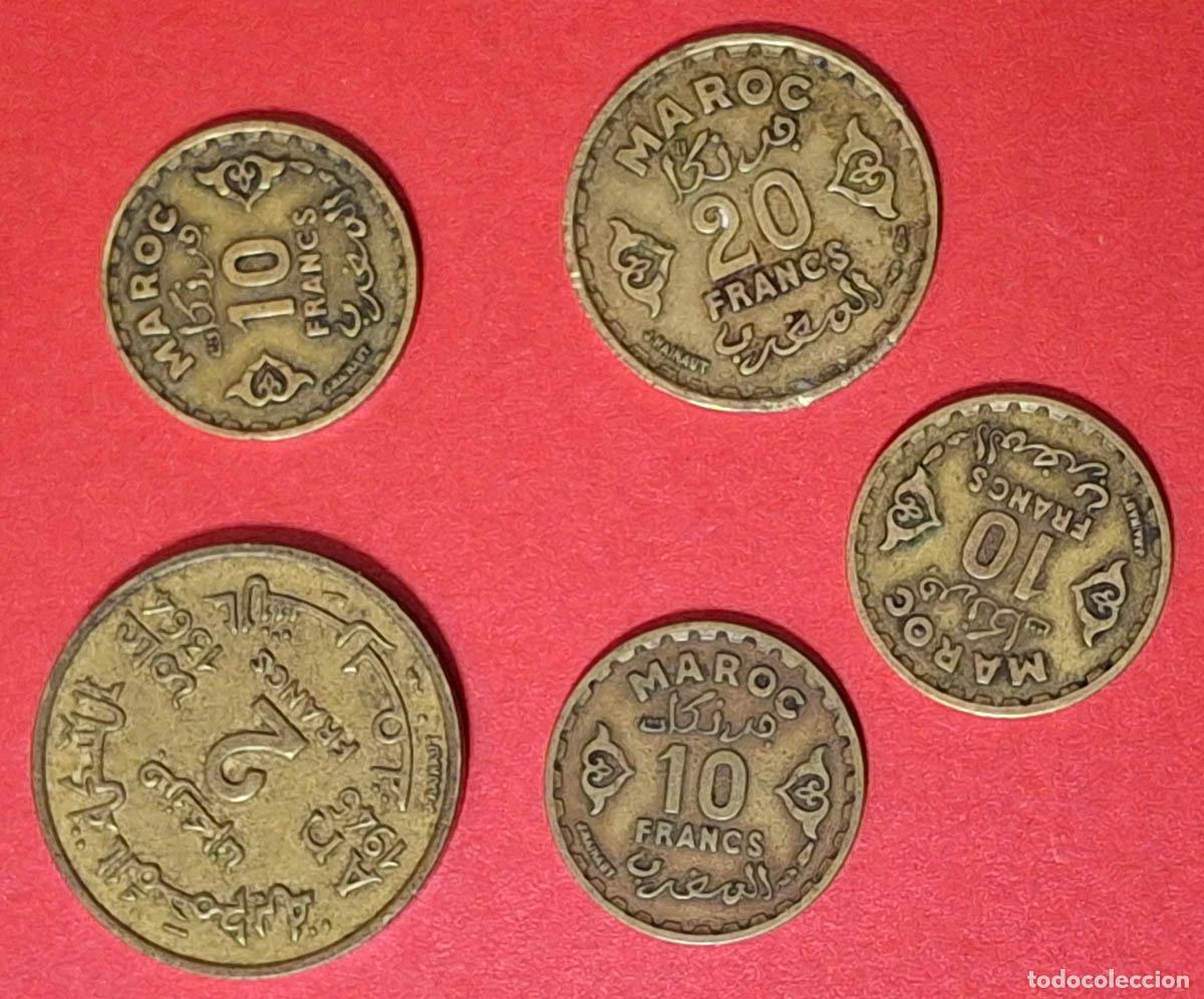 Monedas antiguas de &Aacute;frica: 5 monedas de Marruecos - Foto 1