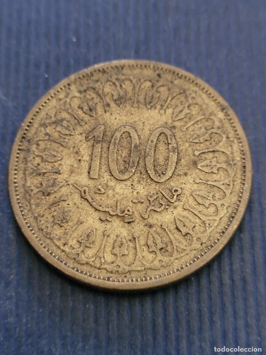 Monedas antiguas de &Aacute;frica: Moneda 100 millimes 1997 T&uacute;nez - Foto 2