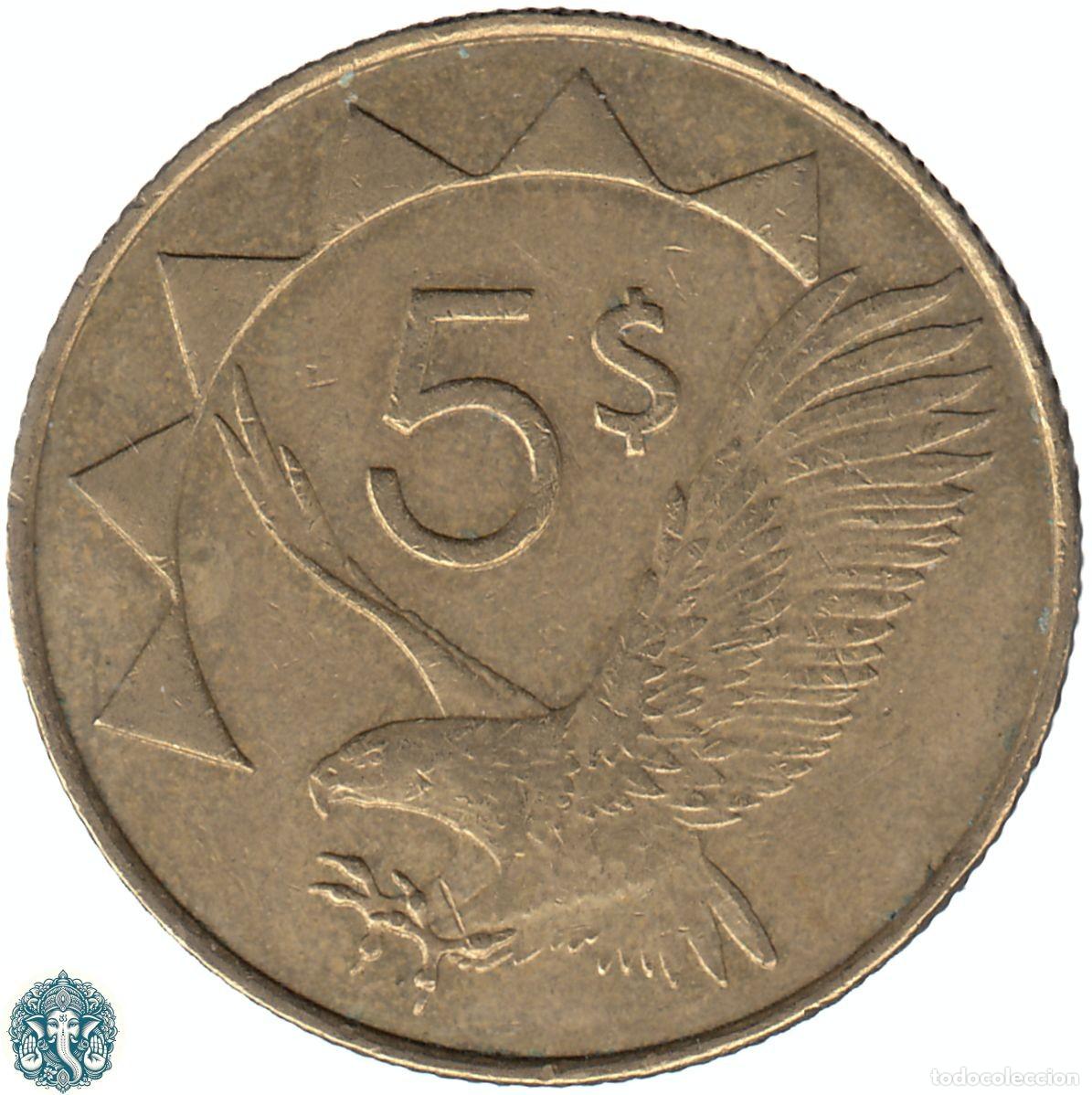 Monedas antiguas de &Aacute;frica: NAMIBIA 5 D&oacute;lares 2012 KM#5 - Foto 1