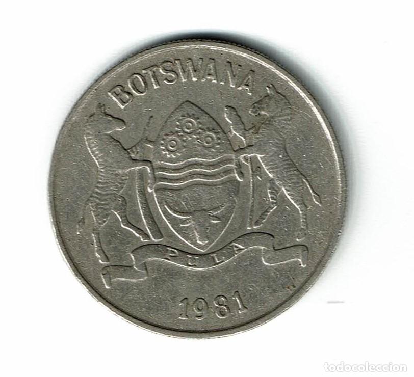 Monedas antiguas de &Aacute;frica: BOTSWANA 25 THEBE 1981 - Foto 2