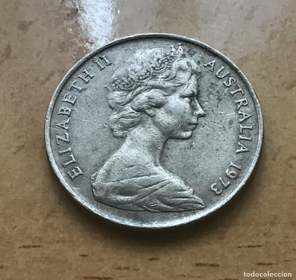 Monedas antiguas de &Aacute;frica: 10 centavos de Australia. A&ntilde;o 1973 - Foto 2