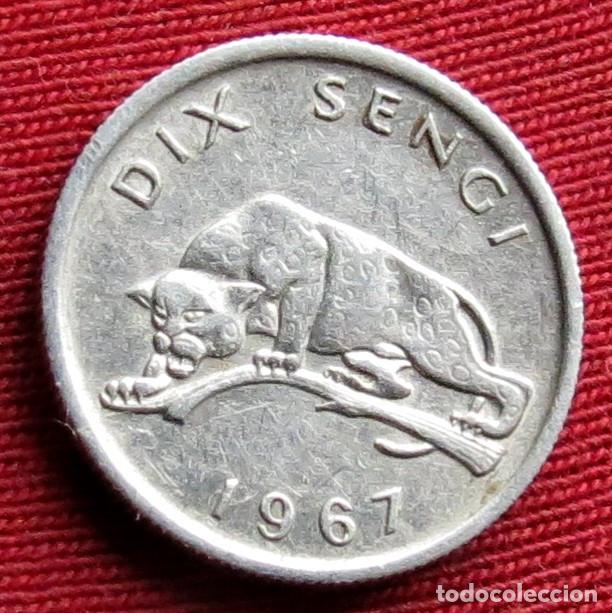 Monedas antiguas de &Aacute;frica: Congo 10 sengi 1967 . - Foto 1