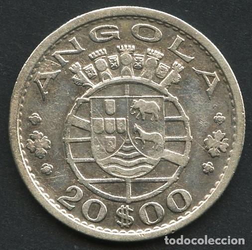 Alte M&uuml;nzen aus Afrika: ANGOLA, MONEDA DE PLATA, ESCUDO, VALOR: 20 ESCUDOS, 1952