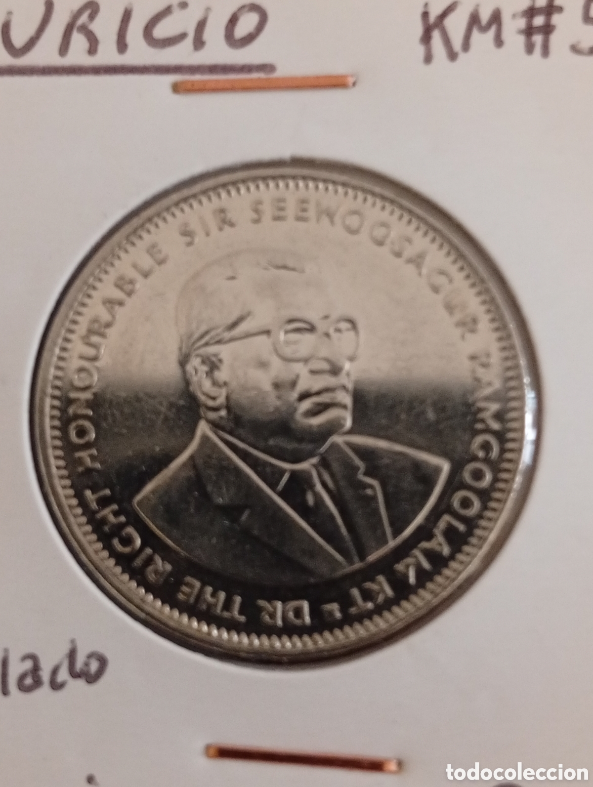 Monedas antiguas de &Aacute;frica: Moneda Mauricio 1 Rupia 2012 - Foto 2