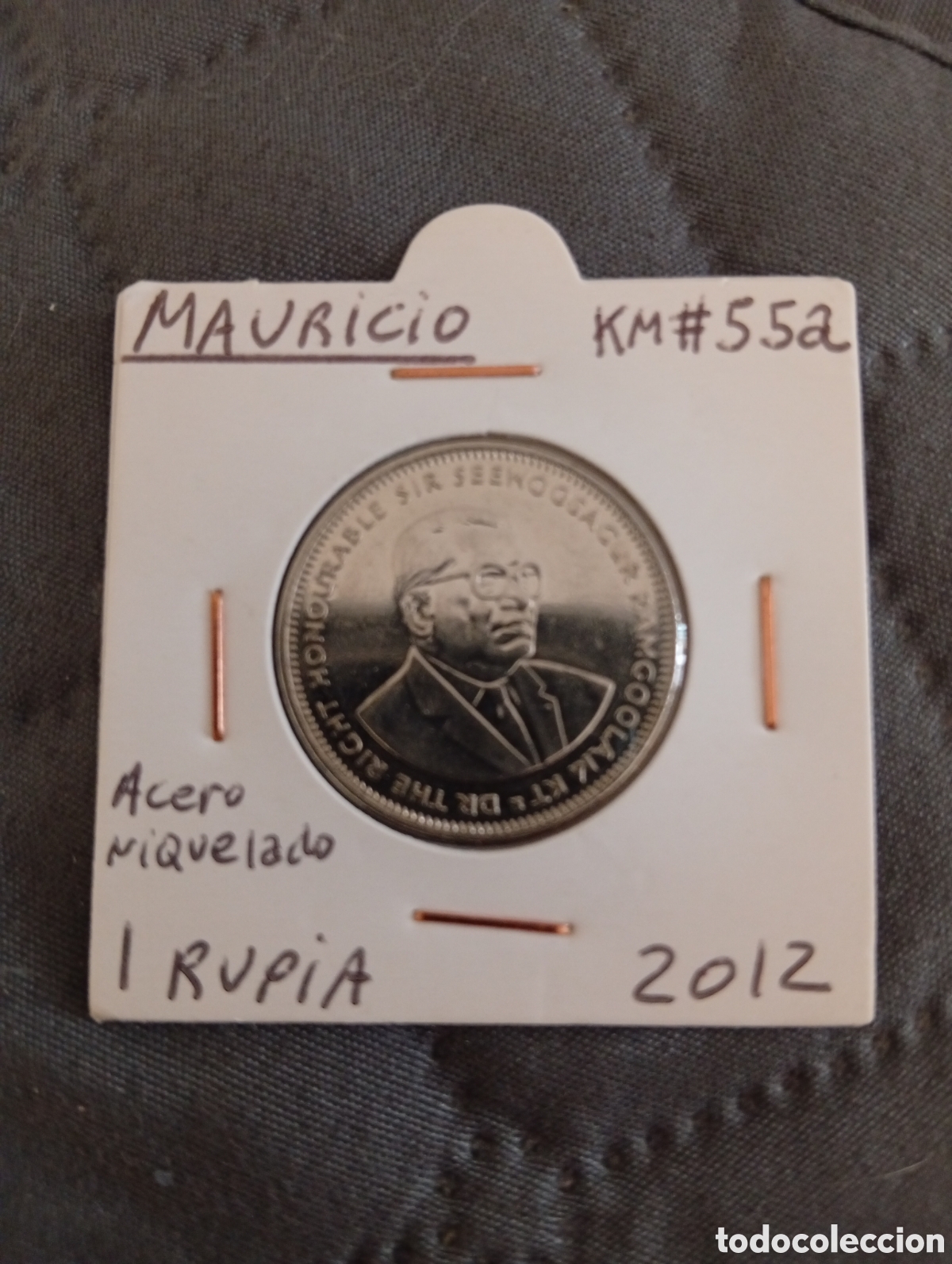 Monedas antiguas de &Aacute;frica: Moneda Mauricio 1 Rupia 2012 - Foto 1
