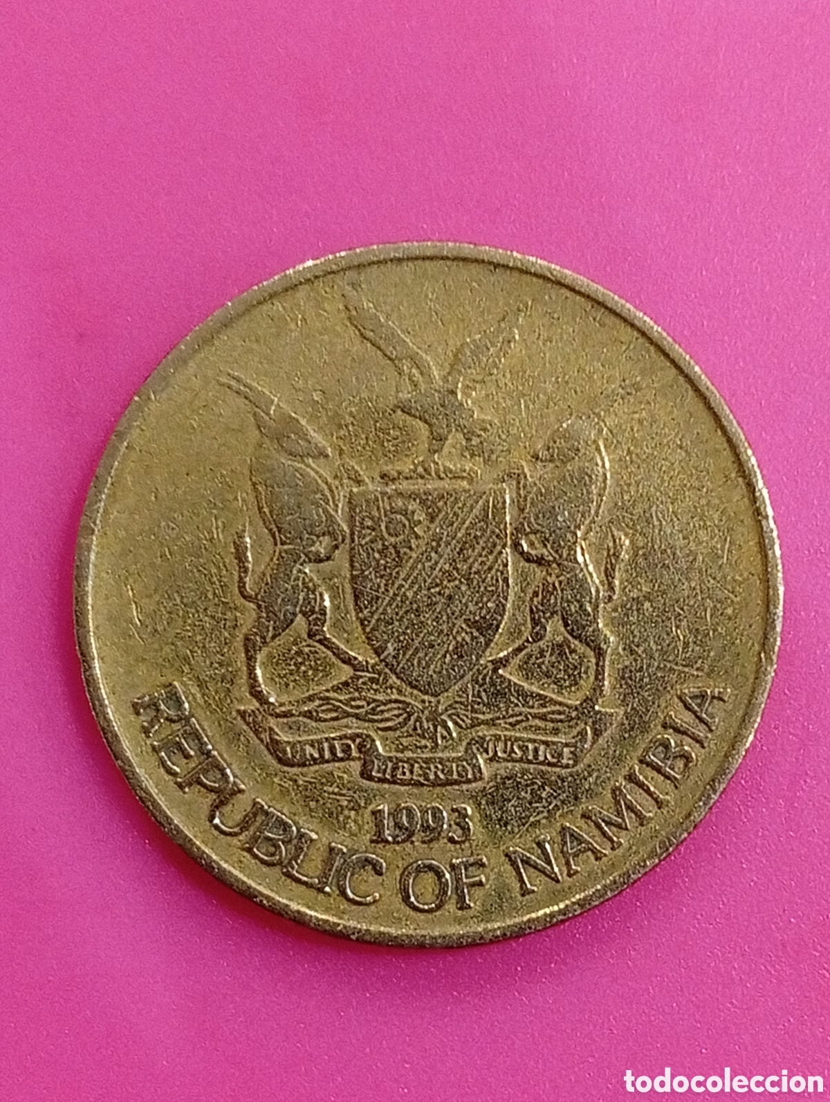 Monedas antiguas de &Aacute;frica: Moneda de Namibia 1dolar km#4 1993 - Foto 1
