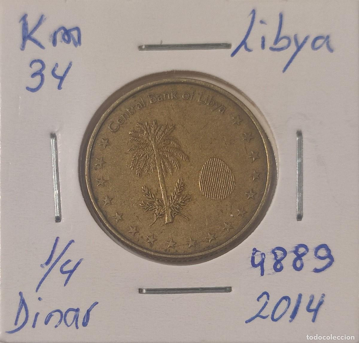 Monedas antiguas de &Aacute;frica: MONEDA DE LIBYA 1/4 DINAR 2014 - Foto 1