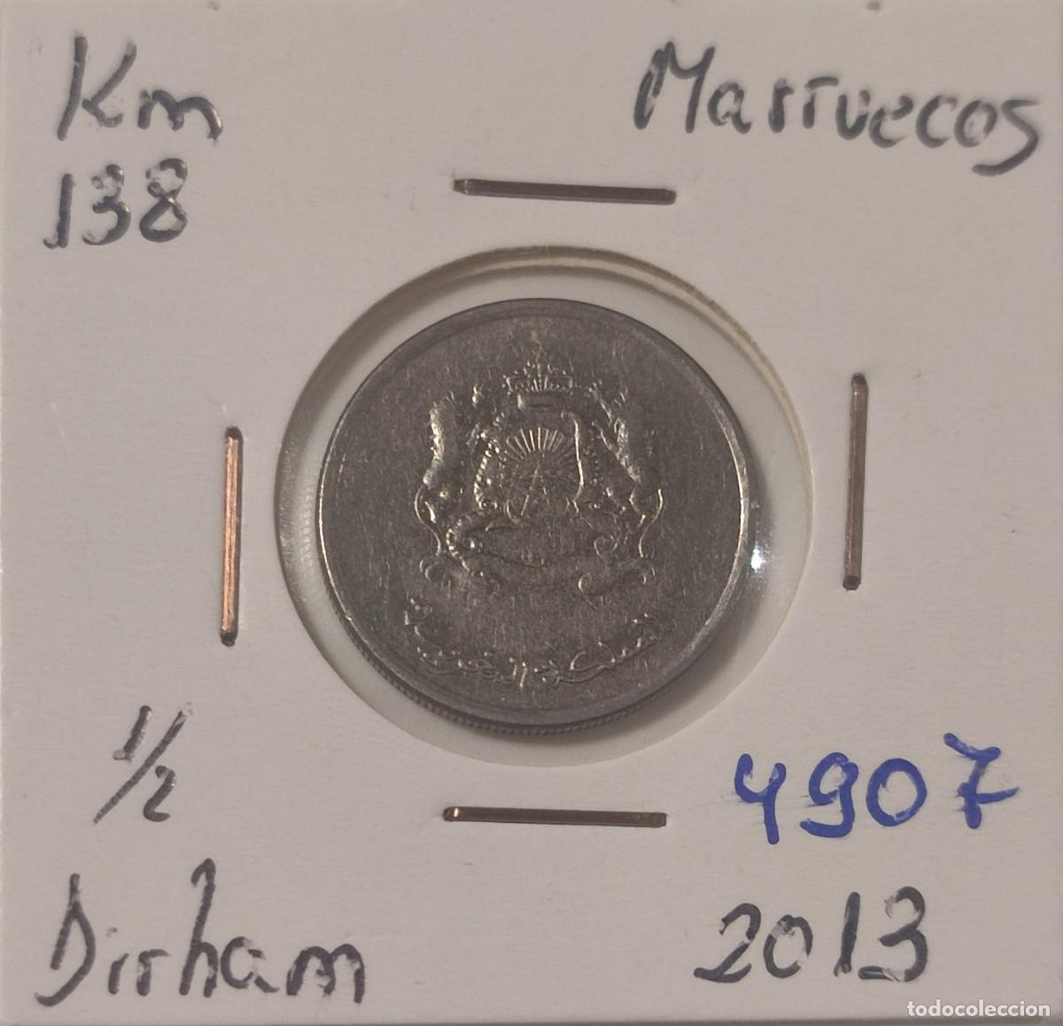 Monedas antiguas de &Aacute;frica: MONEDA DE MARRUECOS 1/2 DIRHAM 2013 - Foto 1