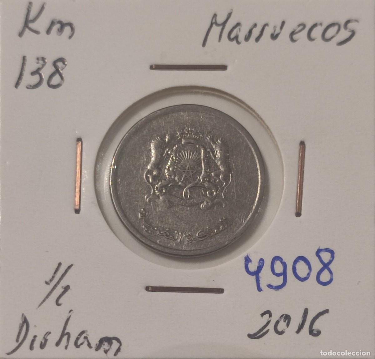 Monedas antiguas de &Aacute;frica: MONEDA DE MARRUECOS 1/2 DIRHAM 2016 - Foto 1