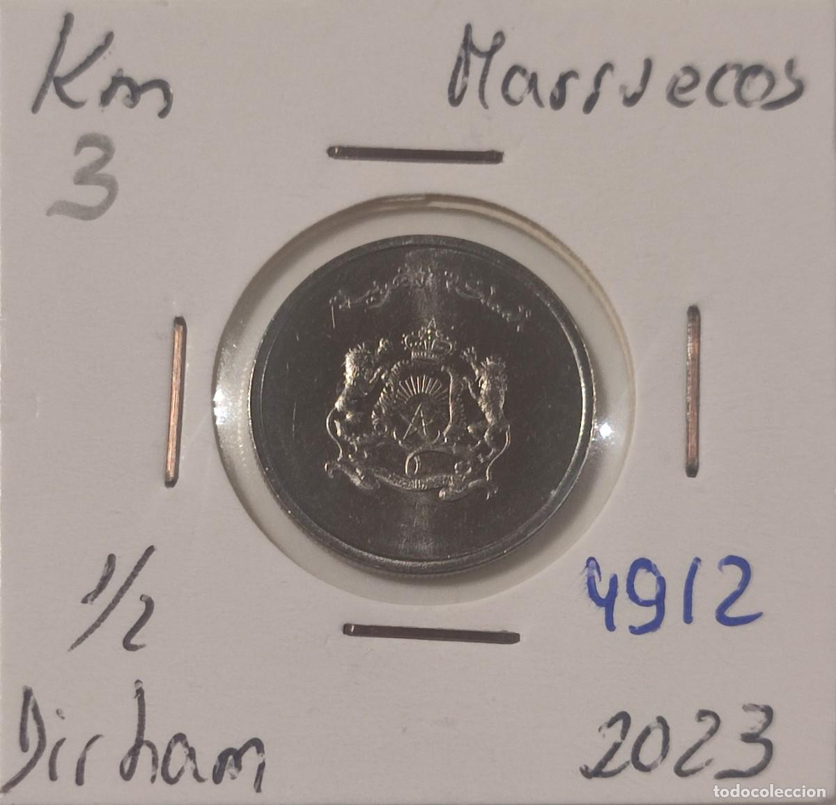 Monedas antiguas de &Aacute;frica: MONEDA DE MARRUECOS 1/2 DIRHAM 2023 - Foto 1