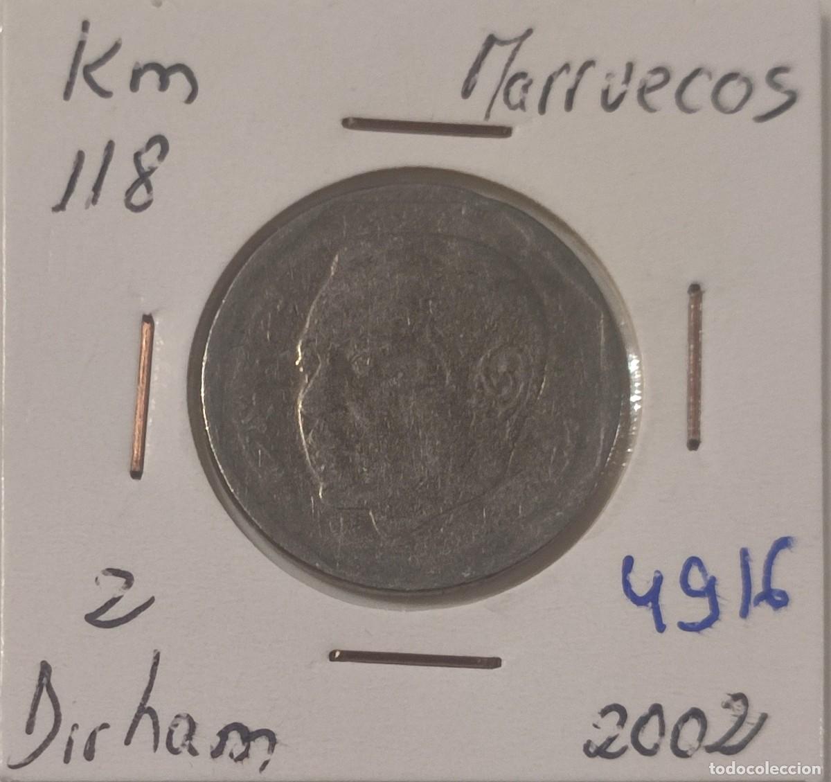 Monedas antiguas de &Aacute;frica: MONEDA DE MARRUECOS 2 DIRHAM 2002 - Foto 1