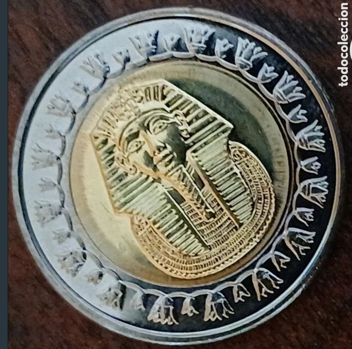 Monedas antiguas de &Aacute;frica: Lote 3 monedas Tutankam&oacute;n 1 libra 2022 sin circular