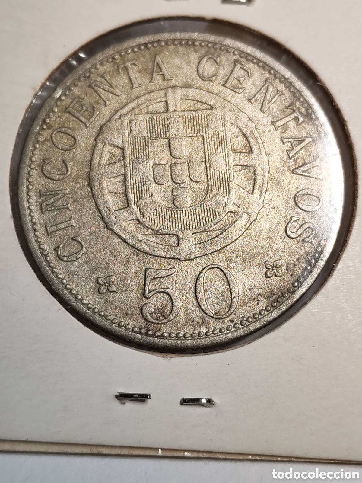 Monedas antiguas de &Aacute;frica: Angola. 50 centavos. 1928. - Foto 4