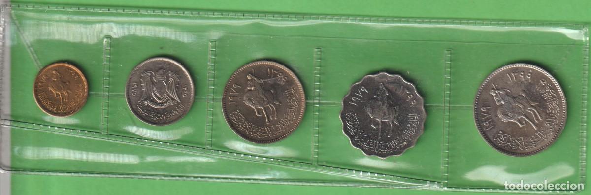 Old Coins of Africa: MONEDAS EXTRANJERAS - LIBYA 5 VALORES 1-10-20-50 Y 100 DIRHAMS 1979 - KM-18-20-21-22-23 (SC-)