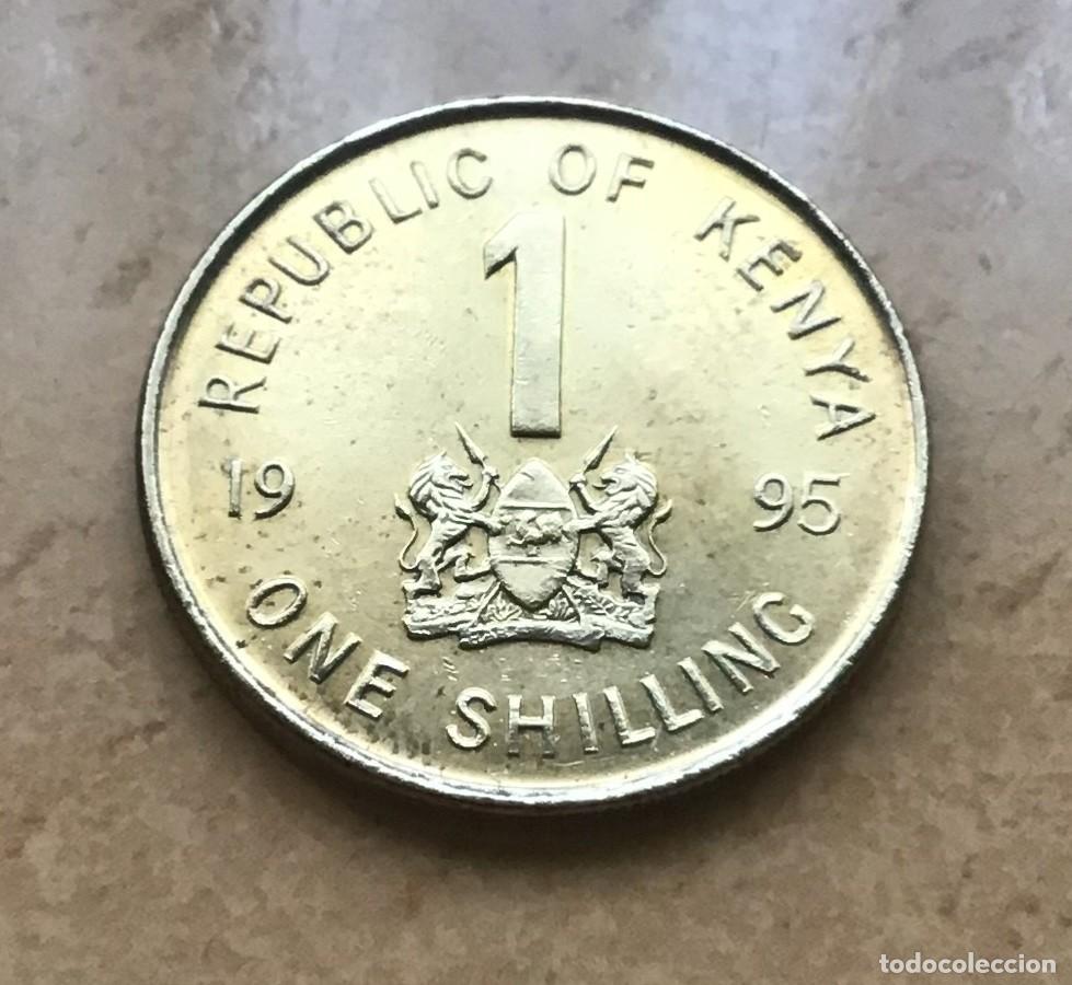 Monedas antiguas de &Aacute;frica: 1 chel&iacute;n de Kenia. A&ntilde;o 1995 - Foto 1