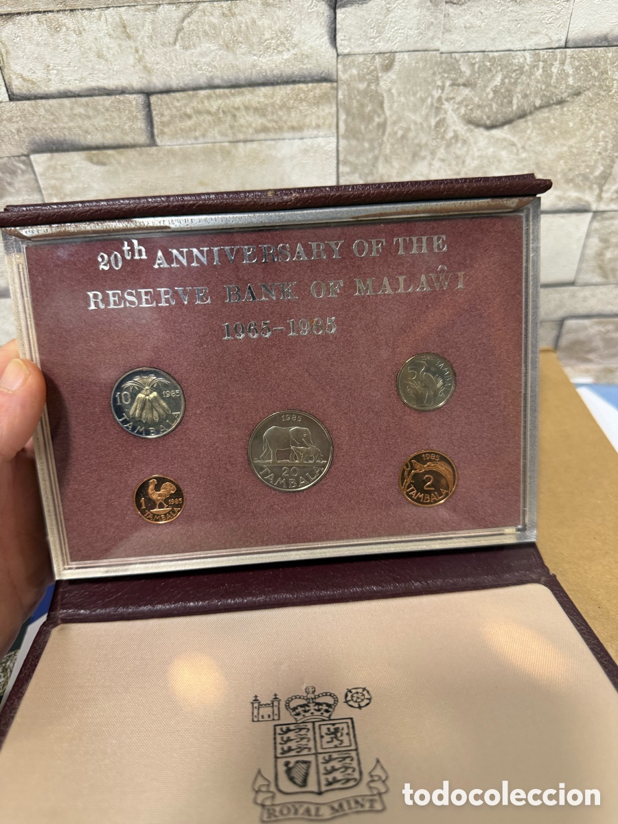 Monedas antiguas de &Aacute;frica: Cartera con monedas de malawi, certificadas - Foto 2