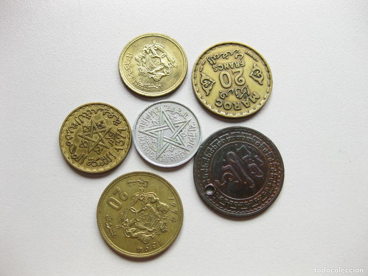 Monedas antiguas de &Aacute;frica: 6 MONEDAS DE MARRUECOS - Foto 2