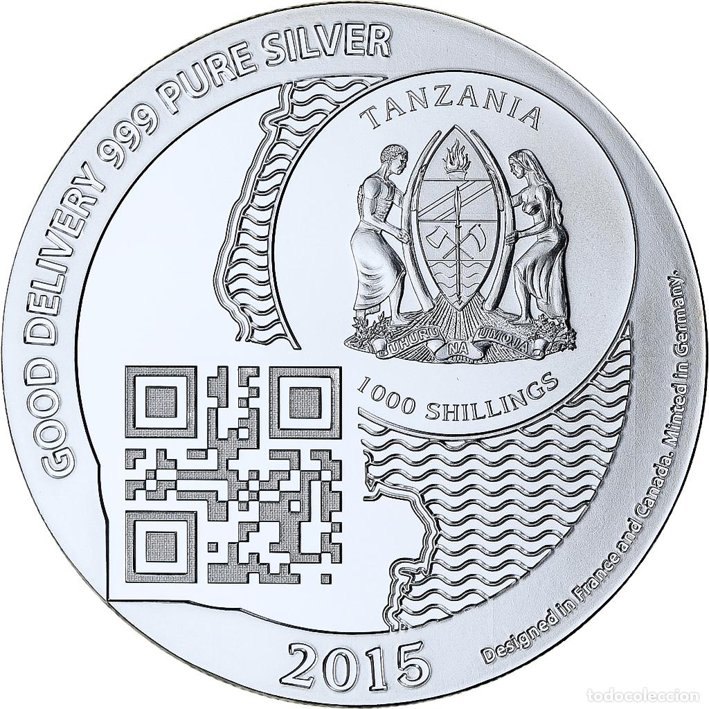 Monedas antiguas de &Aacute;frica: [#1272573] Zanz&iacute;bar, 1000 Shillings, 1 Vera Silver Oz, 2015, Prueba, Plata, FDC