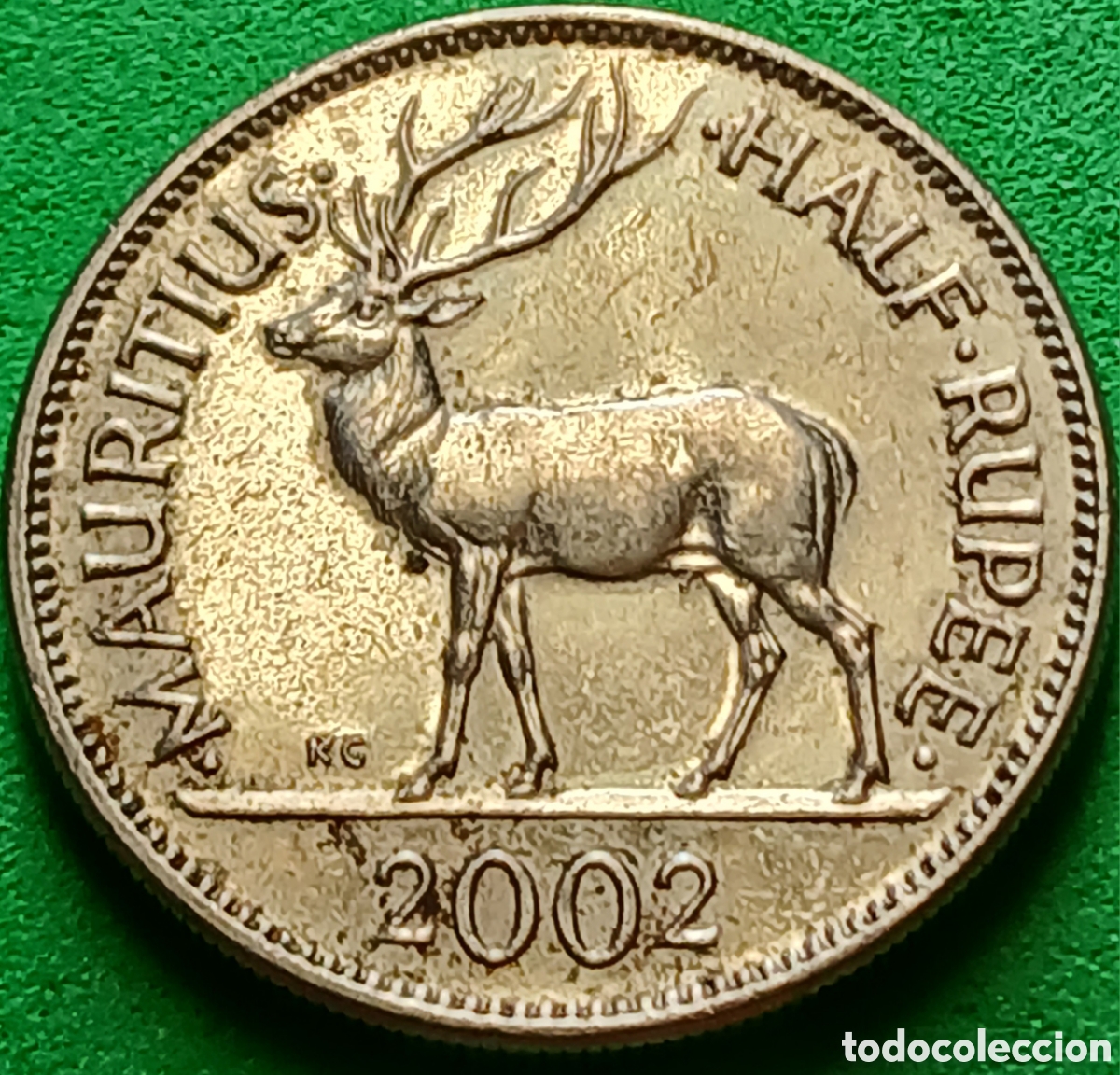 Monedas antiguas de &Aacute;frica: Mauricio half rupee 2002 km#54