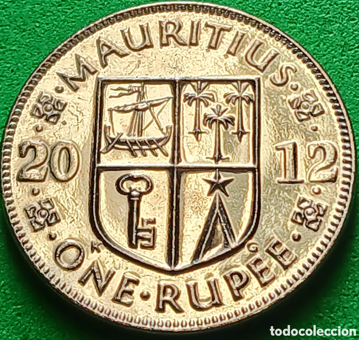 Monedas antiguas de &Aacute;frica: Mauricio one rupee 2012 km#55a