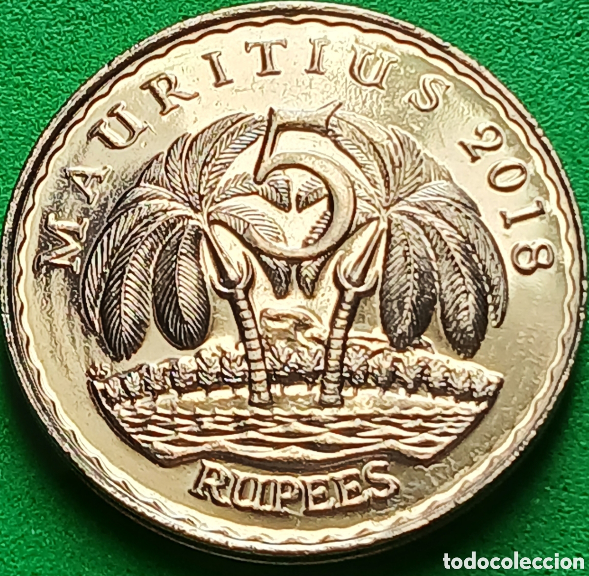 Monedas antiguas de &Aacute;frica: Mauricio 5 rupias 2018 UC#2