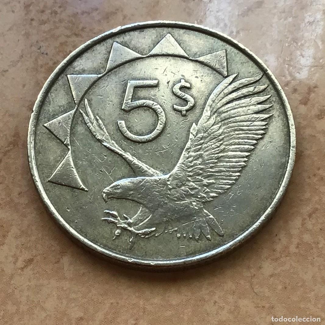 Monedas antiguas de &Aacute;frica: 5 d&oacute;lares de Namibia. A&ntilde;o 2012 - Foto 1