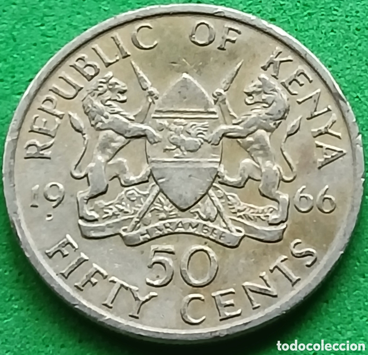 Monedas antiguas de &Aacute;frica: Kenya fifty cents 1966 km#4