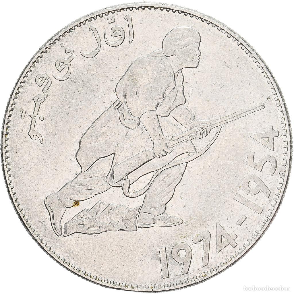 Monedas antiguas de &Aacute;frica: [#1223771] Algeria, 5 Dinars, 20th Anniversary of Revolution, 1974, Paris, N&iacute;quel, MBC