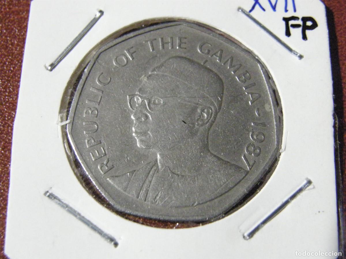 Alte M&uuml;nzen aus Afrika: MONEDA REPUBLIC OF THE GAMBIA 1987 - 1 DALASI