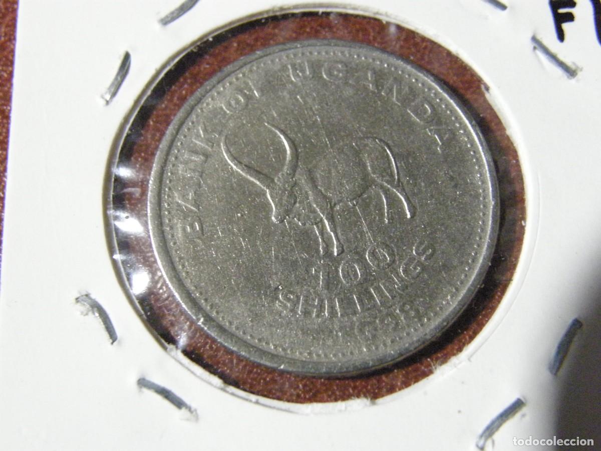 Alte M&uuml;nzen aus Afrika: Moneda de 100 Shillings de Uganda 1998
