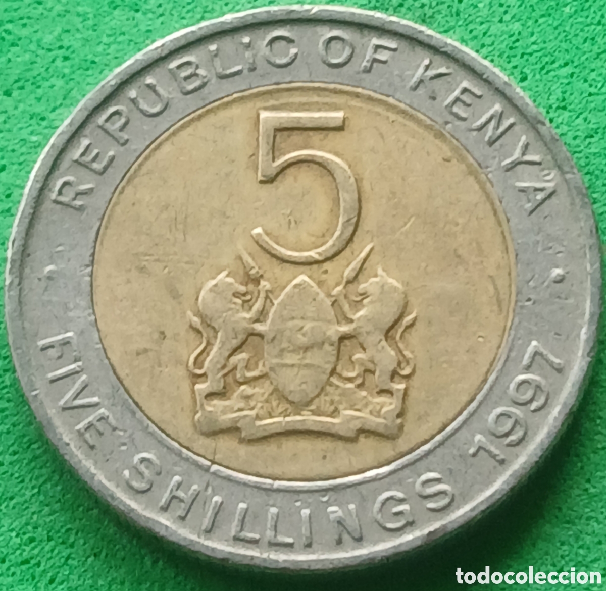 Monedas antiguas de &Aacute;frica: Kenya five shillings 1997 km#30