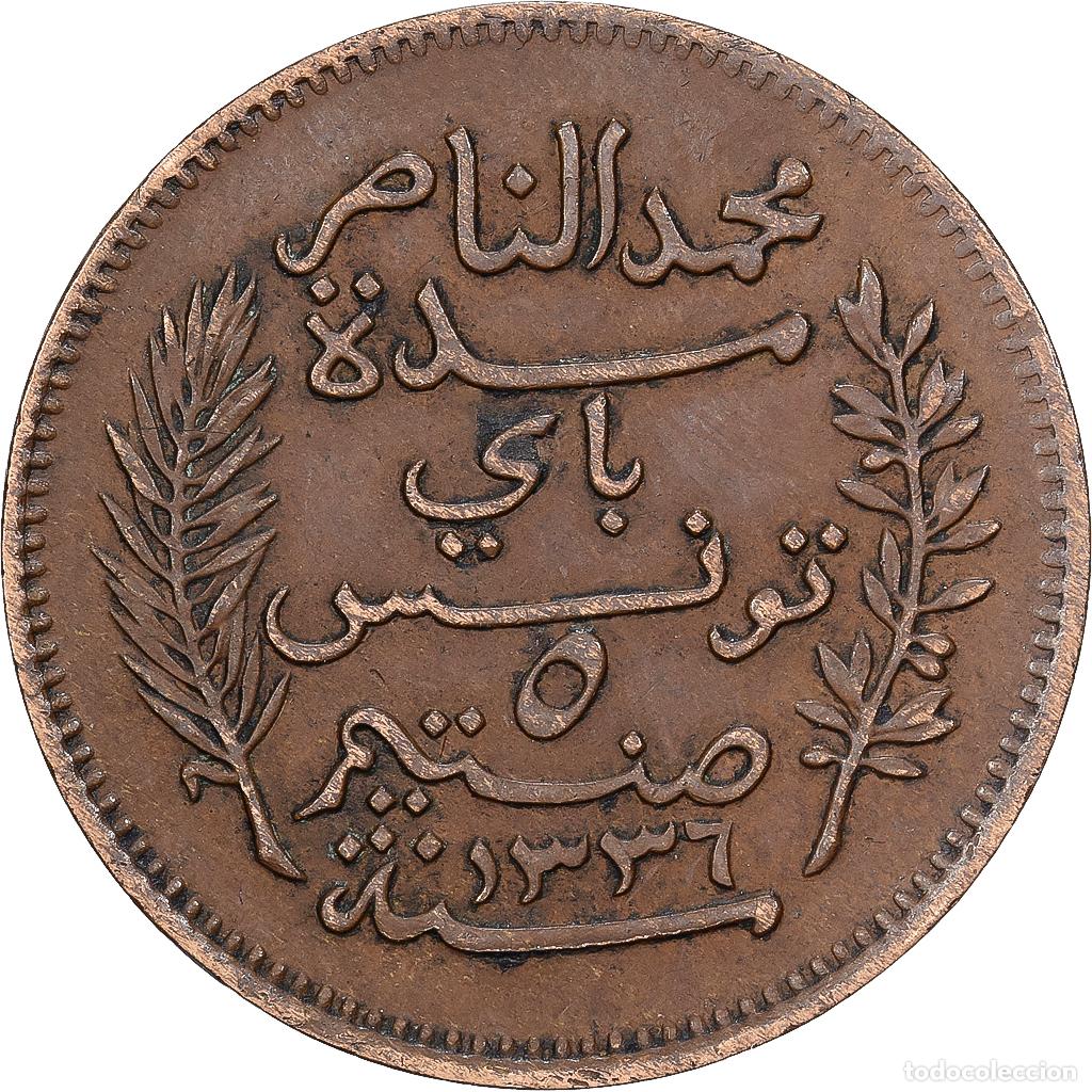 Monedas antiguas de &Aacute;frica: [#1512727] T&uacute;nez, 5 Centimes, 1917, Paris, Bronce, EBC