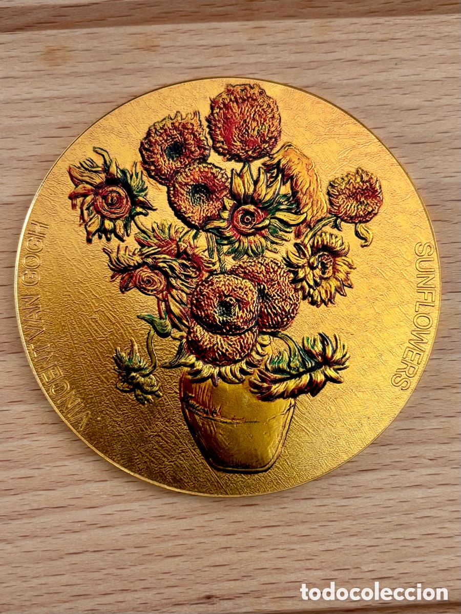 Moedas antigas de &Aacute;frica: Moneda de plata 2 oz. Van gogh ed. 500 unidades