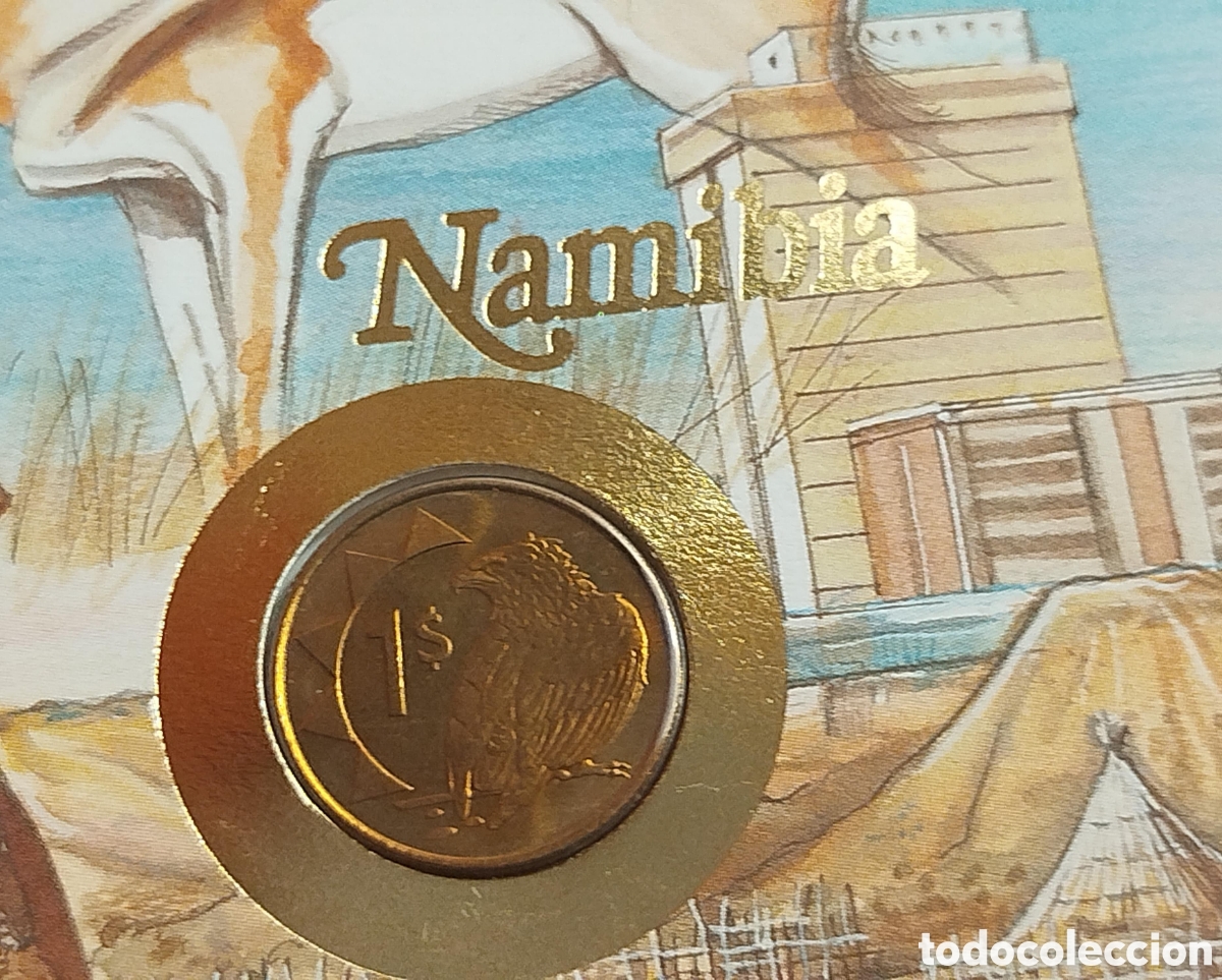 Monedas antiguas de &Aacute;frica: Sobre Numism&aacute;tico Namibia 1994 - Foto 2