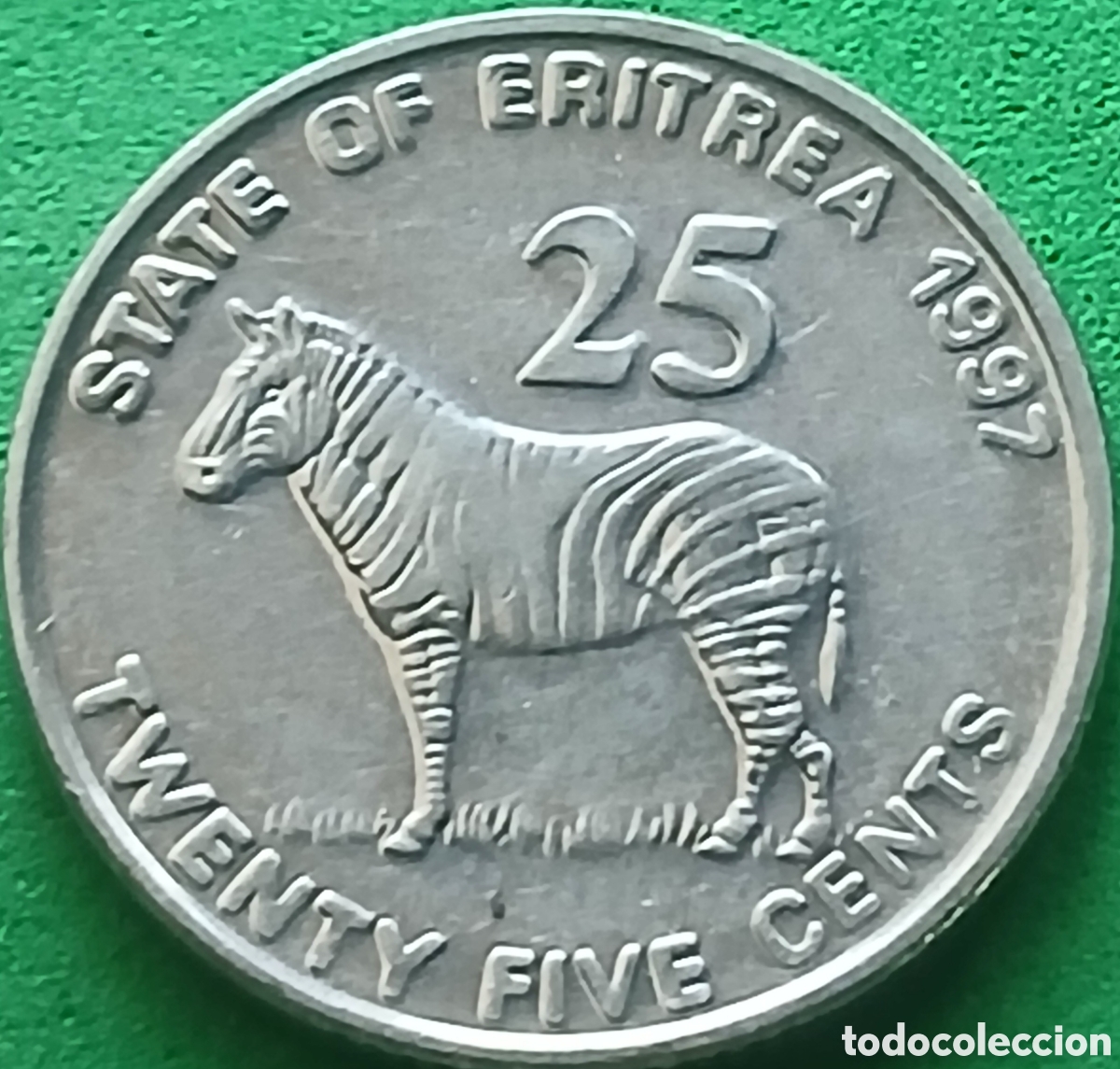 Monedas antiguas de &Aacute;frica: Eritrea 25 cents 1991 km#46