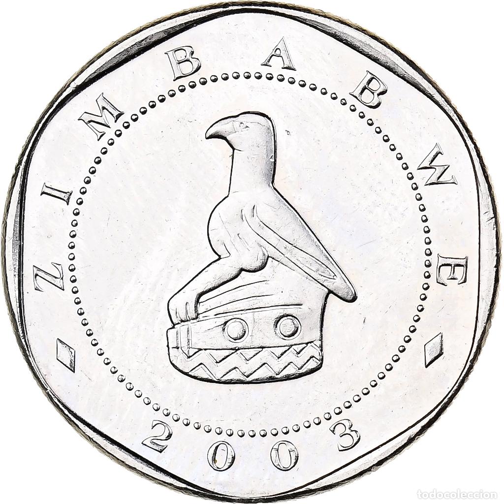 Monedas antiguas de &Aacute;frica: [#225451] Zimbabue, 10 Dollars, 2003, Harare, N&iacute;quel chapado en acero, SC, KM:14