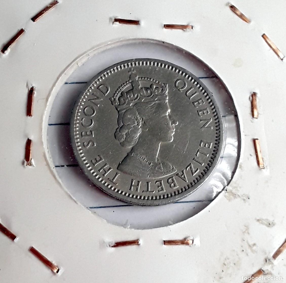 Alte M&uuml;nzen aus Afrika: Moneda de One Shilling de Nigeria 1959: S&iacute;mbolo de la Federaci&oacute;n bajo el reinado de Isabel II