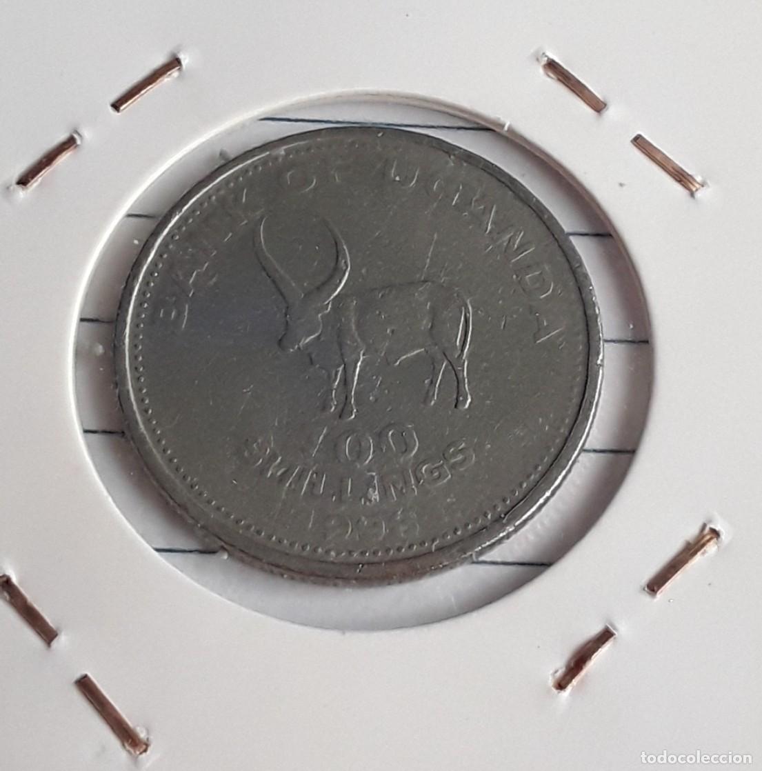 Monedas antiguas de &Aacute;frica: Moneda de 100 Shillings de Uganda 1998 - Foto 1